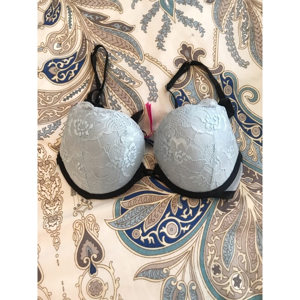 Blue/ black Lace Push-up Bra